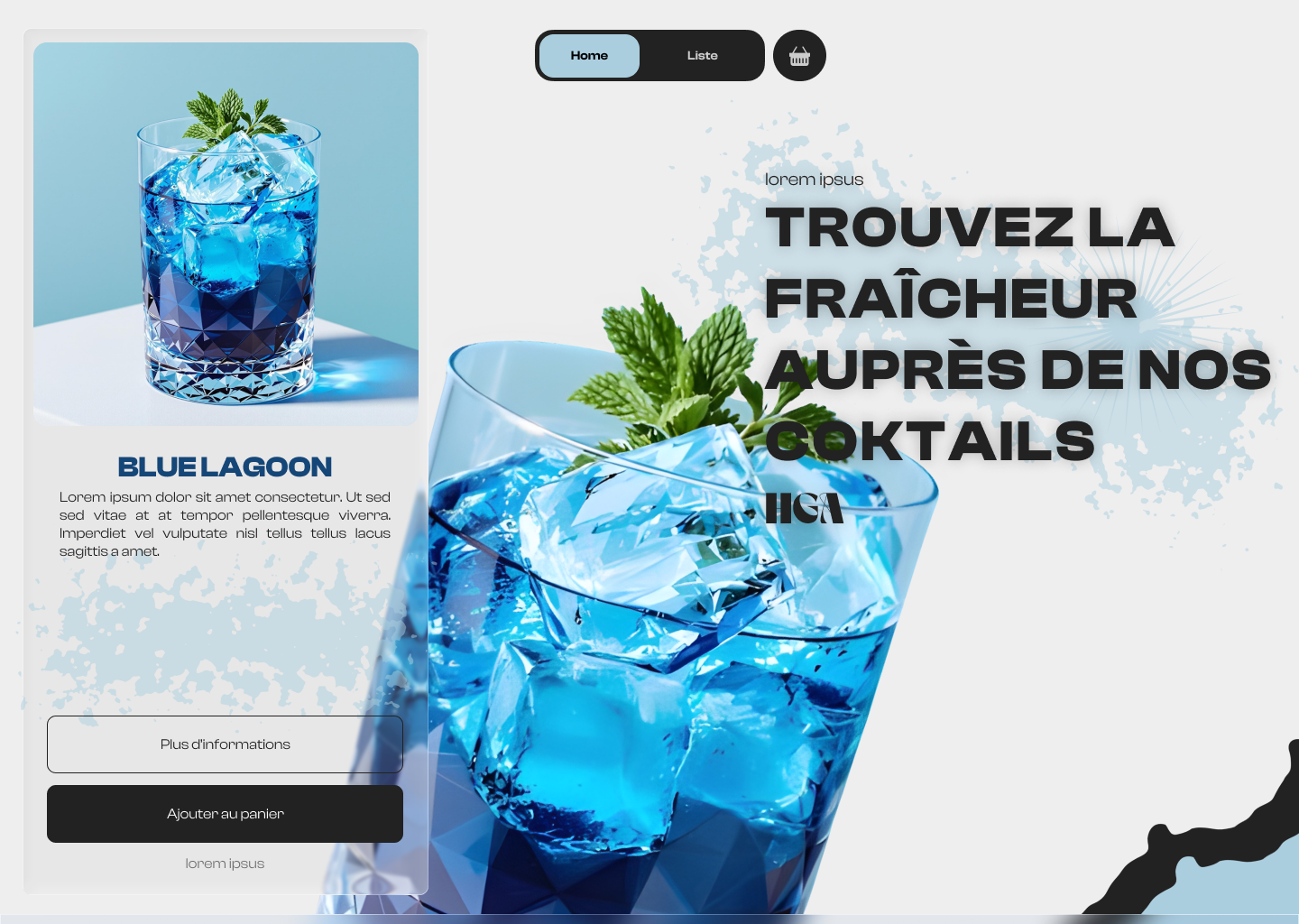 Site vitrine cocktail — projet de Hugo Leray